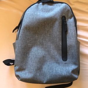 Everlane nylon commuter backpack light gray